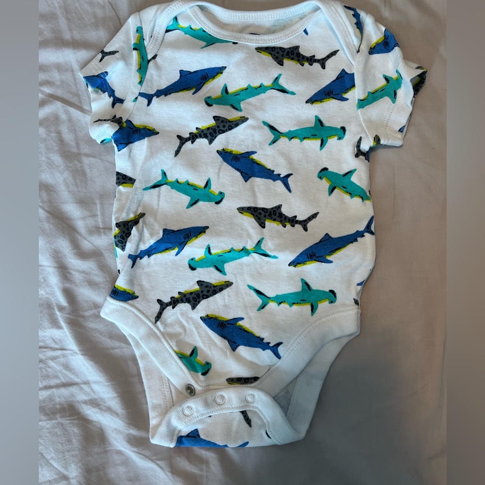 Shark onesie size 3-6months, new only wore once